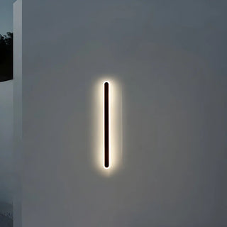 Minimalist Vertical Black Acrylic Exterior Wall Light Zawala Image - 7