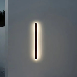 Minimalist Vertical Black Acrylic Exterior Wall Light Zawala Image - 8