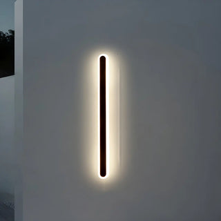 Minimalist Vertical Black Acrylic Exterior Wall Light Zawala Image - 9