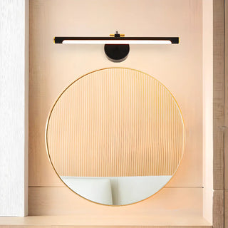 Modern Black and Gold Cylinder LED Vanity Light Zawala Image - 1