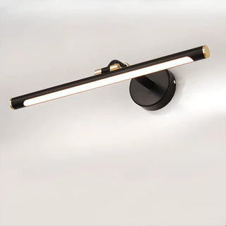 Modern Black and Gold Cylinder LED Vanity Light Zawala Image - 10