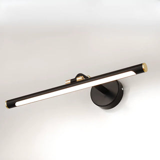 Modern Black and Gold Cylinder LED Vanity Light Zawala Image - 11