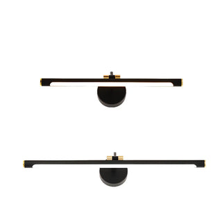 Modern Black and Gold Cylinder LED Vanity Light Zawala Image - 12