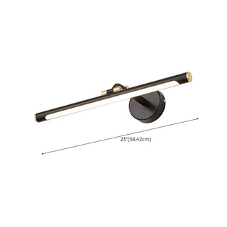 Modern Black and Gold Cylinder LED Vanity Light Zawala Image - 19