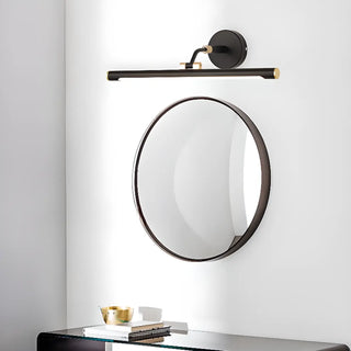 Modern Black and Gold Cylinder LED Vanity Light Zawala Image - 3