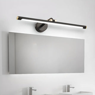 Modern Black and Gold Cylinder LED Vanity Light Zawala Image - 4