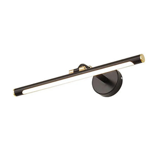 Modern Black and Gold Cylinder LED Vanity Light Zawala Image - 8