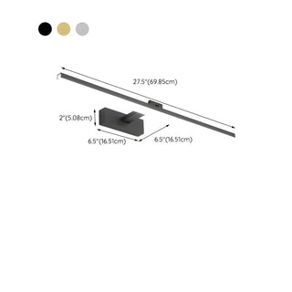 Bathroom Black Modern Linear LED Metal Vanity Light Zawala Image - 56