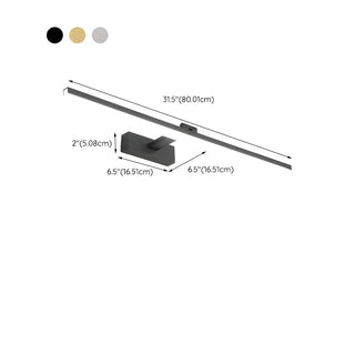 Bathroom Black Modern Linear LED Metal Vanity Light Zawala Image - 57