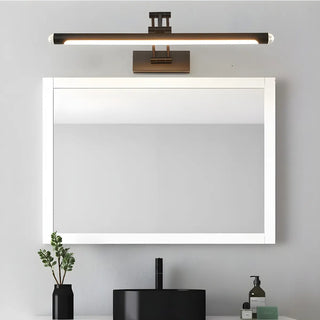 Black Modern Linear Metal Swing Arm Vanity Light Zawala Image - 1