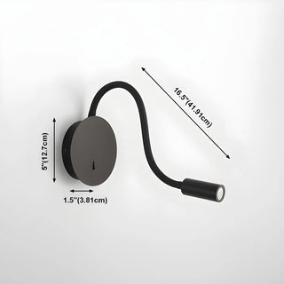 Simple Aluminum Round Small Reading Warm Wall Light Zawala #size