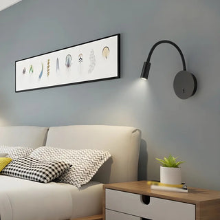 Simple Aluminum Round Small Reading Warm Wall Light Zawala Image - 4