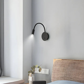 Simple Aluminum Round Small Reading Warm Wall Light Zawala Image - 6