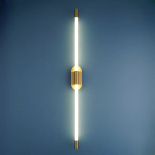 Modern Linear Metal LED Wall Light Fixture Gold Zawala Image - 14