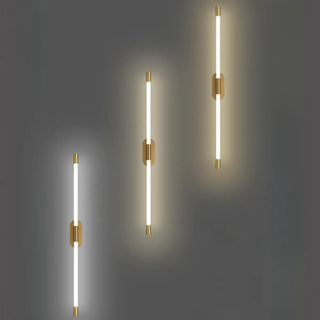 Modern Linear Metal LED Wall Light Fixture Gold Zawala Image - 15