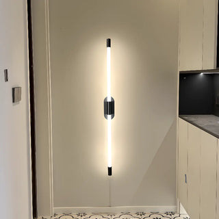 Modern Linear Metal LED Wall Light Fixture Gold Zawala Image - 2