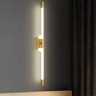 Modern Linear Metal LED Wall Light Fixture Gold Zawala Image - 4