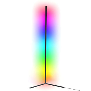 Modern Minimalist White Linear Aluminum LED Floor Lamp Zawala Image - 10
