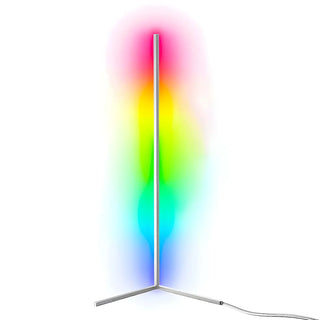 Modern Minimalist White Linear Aluminum LED Floor Lamp Zawala Image - 11