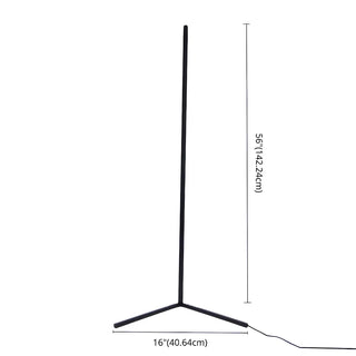 Modern Minimalist White Linear Aluminum LED Floor Lamp Zawala #size