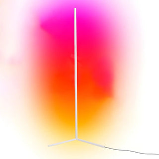 Modern Minimalist White Linear Aluminum LED Floor Lamp Zawala Image - 6