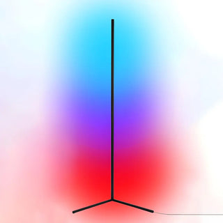 Modern Minimalist White Linear Aluminum LED Floor Lamp Zawala Image - 7