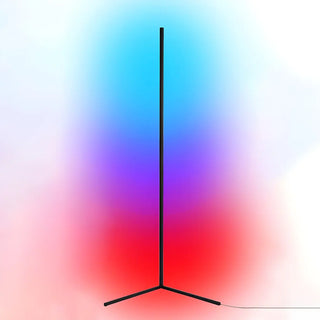 Modern Minimalist White Linear Aluminum LED Floor Lamp Zawala Image - 8