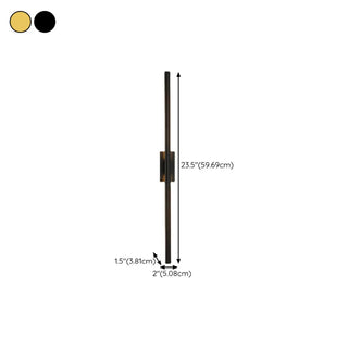 ZOWALA - Modern Minimalist Black Vertical Wall Vanity Light #size