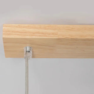 Modern Linear Wood Acrylic Dome Pendant Light Kitchen Zawala Image - 14