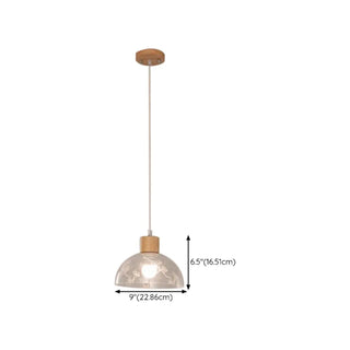 Modern Linear Wood Acrylic Dome Pendant Light Kitchen Zawala #size