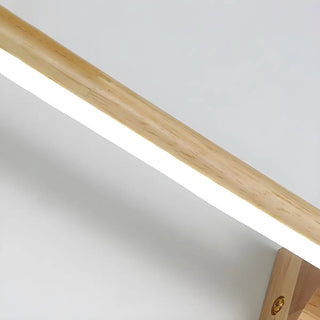 Trendy Linear Wood-Color LED Bathroom Vanity Light Zawala Image - 10