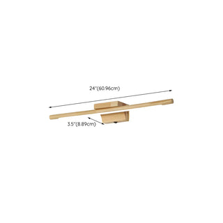 Trendy Linear Wood-Color LED Bathroom Vanity Light Zawala #size