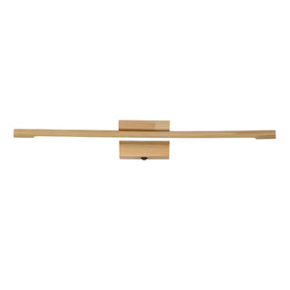 Trendy Linear Wood-Color LED Bathroom Vanity Light Zawala Image - 8