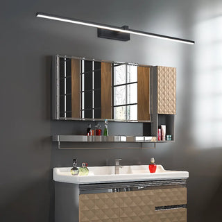 Extra Wide Black LED Bathroom Vanity Mirror Light Zawala Image - 1