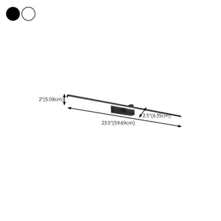 Extra Wide Black LED Bathroom Vanity Mirror Light Zawala Image - 26