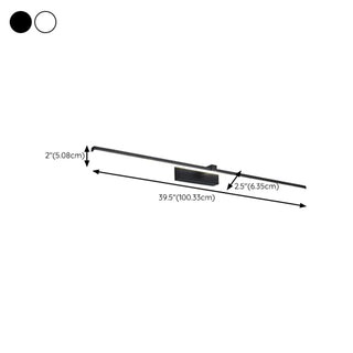 Extra Wide Black LED Bathroom Vanity Mirror Light Zawala Image - 28
