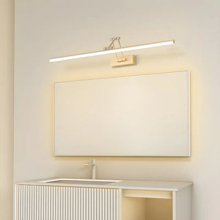 White Adjustable Modern Linear Metal Vanity Light Zowala Image - 2