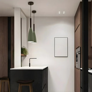 ZOWALA - Modern Macaron Colorful Cone Dining Room Pendant Light Image - 3