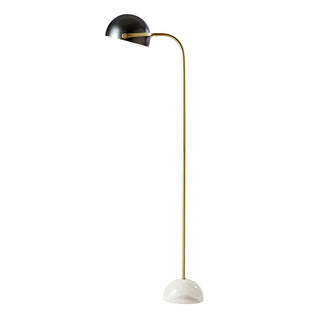Modern Marble Base Black Dome Metal Floor Lamp Zawala Image - 8
