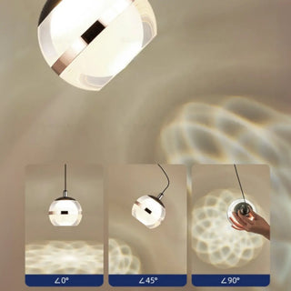 ZOWALA - Modern Minimalist Acrylic Glass Globe LED Pendant Light Image - 10