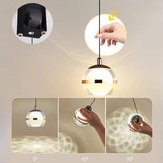 ZOWALA - Modern Minimalist Acrylic Glass Globe LED Pendant Light Image - 11