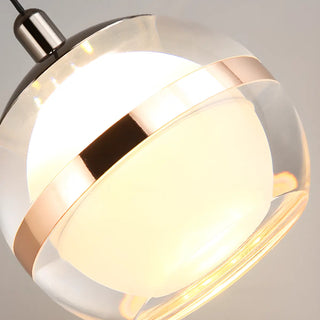 ZOWALA - Modern Minimalist Acrylic Glass Globe LED Pendant Light Image - 12