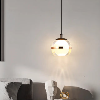 ZOWALA - Modern Minimalist Acrylic Glass Globe LED Pendant Light Image - 3