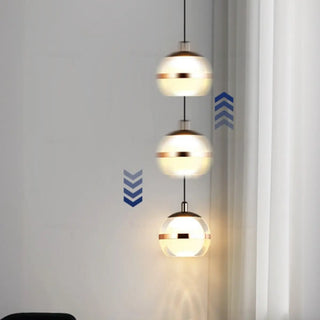 ZOWALA - Modern Minimalist Acrylic Glass Globe LED Pendant Light Image - 4