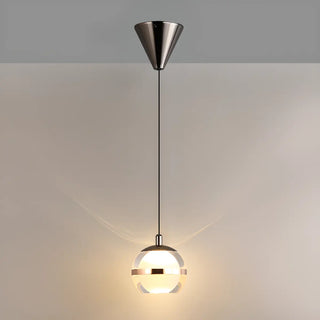 ZOWALA - Modern Minimalist Acrylic Glass Globe LED Pendant Light Image - 6