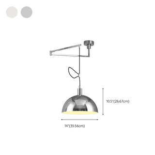 ZOWALA - Modern Metal Adjustable Indoor Dome Light #size
