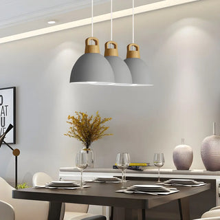 ZOWALA - Modern Colorful Metal Dome Dining Room Pendant Light Image - 2