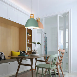 ZOWALA - Modern Colorful Metal Dome Dining Room Pendant Light Image - 3