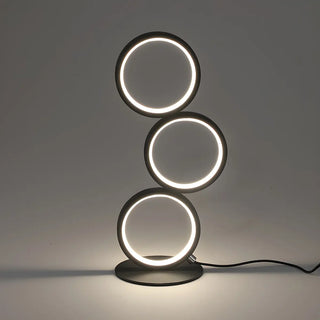 Modern Chic Triple Circle LED Metal Frame Table Lamp Zawala Image - 10