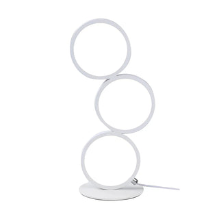 Modern Chic Triple Circle LED Metal Frame Table Lamp Zawala Image - 13